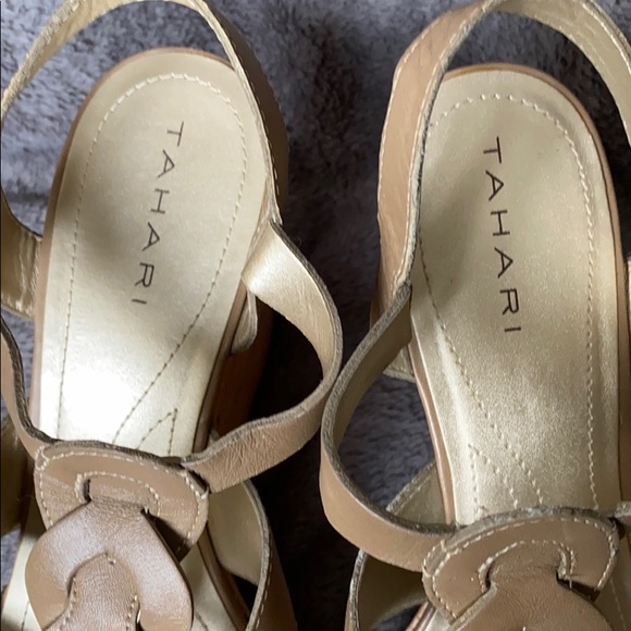 Tahari Stasha cork heels size 8.5 - Picture 5 of 6